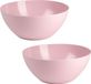 Plasticforte Plat de service/saladier - 2x - D26 x H12 cm - Plastique - Vieux rose