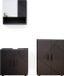 Vicco Meuble de salle de bain Irma, anthracite brillant, 3 pièces