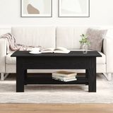vidaXL Salontafel Zwart Eiken Bewerkt Hout 102 x 55 x 42 cm
