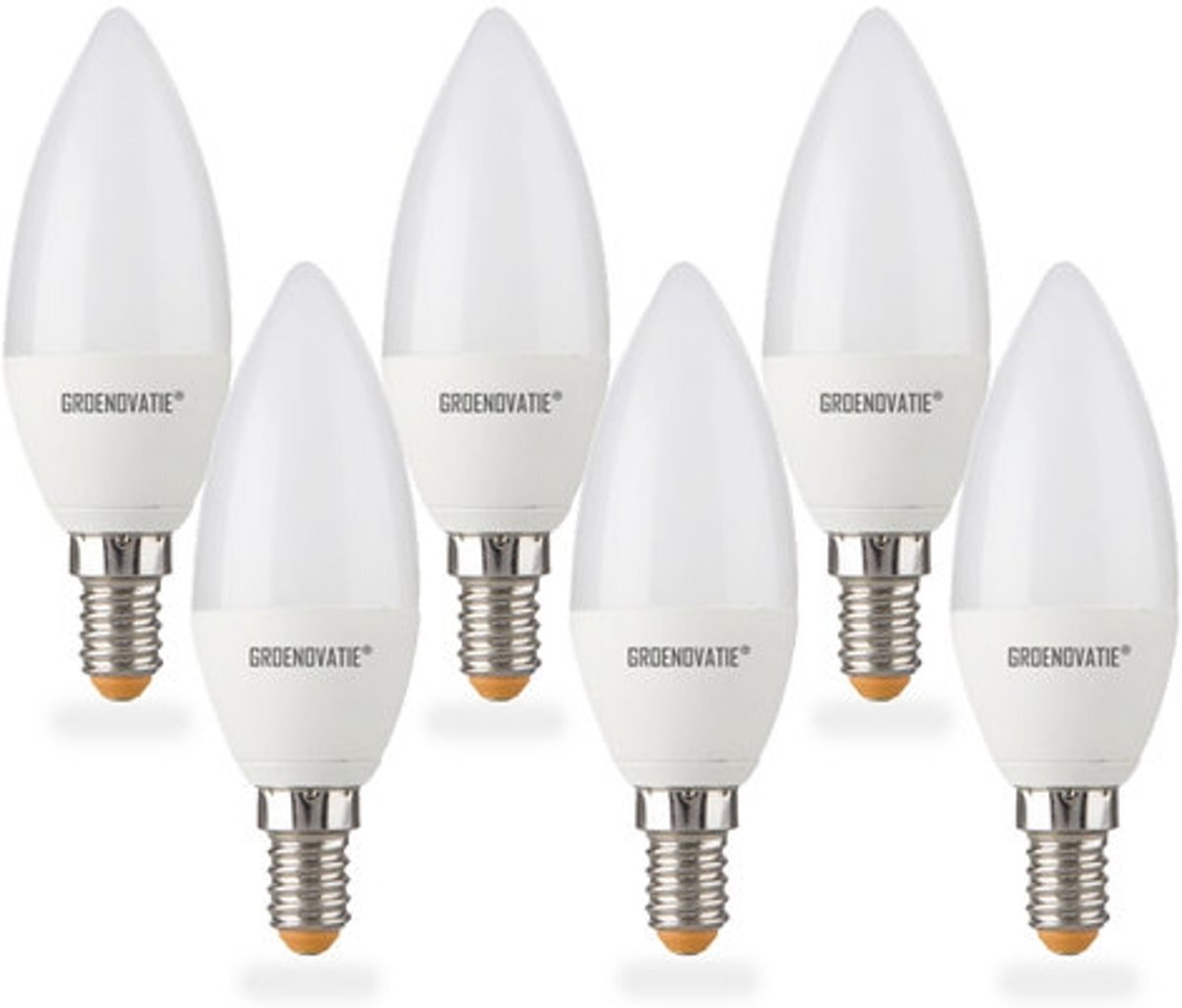 Groenovatie E14 LED Kaarslamp 4W Warm Wit 6-Pack