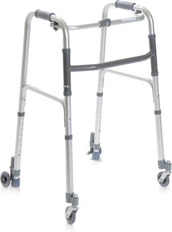 Moretti RP738 Looprek - Opvouwbaar - Zilver - Aluminium - 130 kg - Met wielen