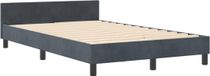 vidaXL Boxspringbed met hoofdeinde, donkergrijs, 120 x 200 cm, fluweel