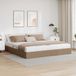 vidaXL Ottoman Bedframe met opslag Cappuccino 200 x 200 cm Kunstleer