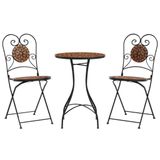 vidaXL Mozaïek Bistroset Terracotta IJzer en Keramiek