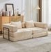 HAUSS SPOLE Canapé-lit - Banquette pliante - Canapé-lit 2 places avec fonction de couchage - Chenille Beige