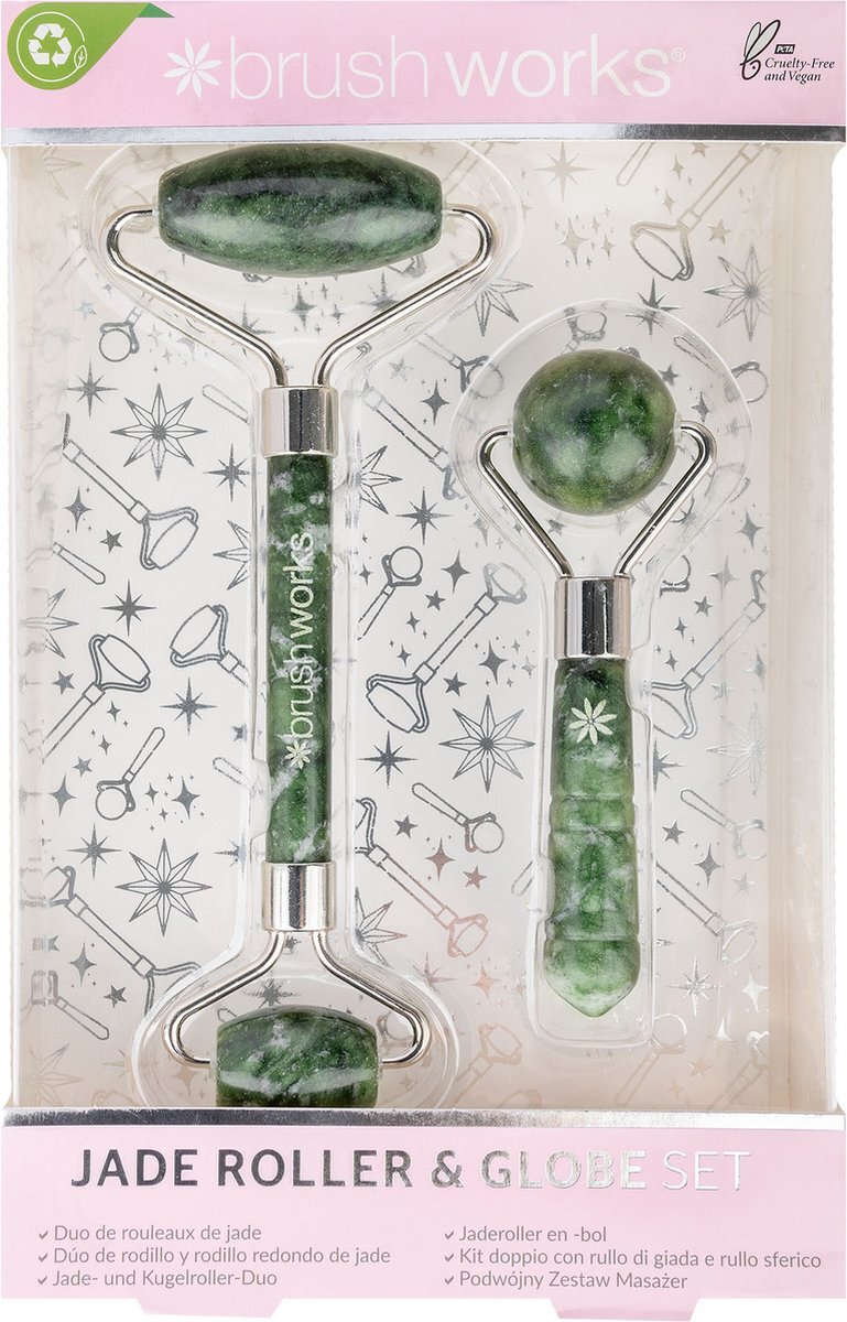 Brushworks Jade Roller & Globe Set