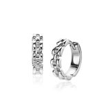 ZINZI 16mm zilveren oorringen met rolex-style schakels 4mm breed en luxe klapsluiting ZIO2556