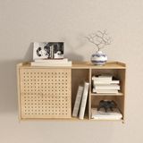 Stijlvol eiken wandplank, 65 cm x 30 cm x 22 cm, 100% melamine gecoat deeltjesbord, 8 mm dik, perfect voor moderne woondecoratie en organisatie