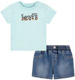 Levi's Kids Core Seasonal Logo Denim Set Blauw 24 Months Jongen