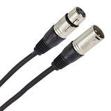 Plugger Kabel XLR vrouwelijk 3b mannelijk 3b mannelijk 10 m zwart