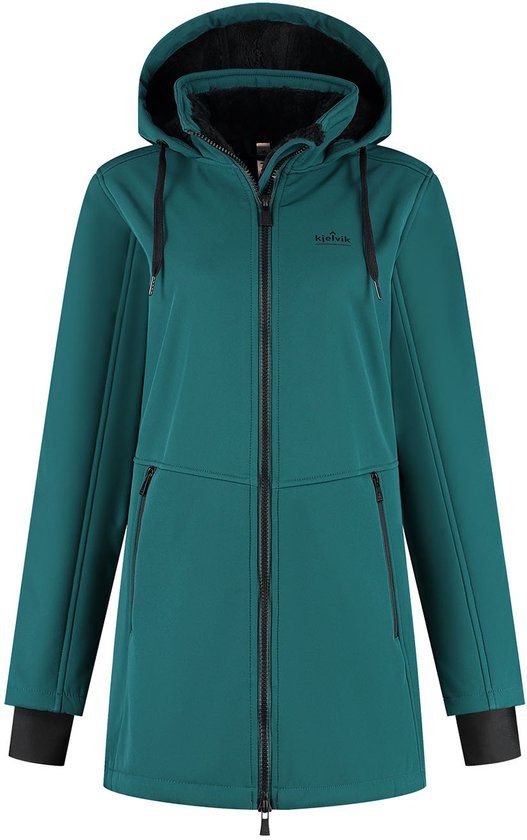 Kjelvik Maren Dames Outdoorjas - Teal - Maat 46 - Herfst/Winter 2025