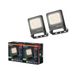 OSRAM ENDURA FLOOD PC 20W LED-schijnwerper, 3000K warm wit, 1800 lumen, IP65, grijs, 2-Pack