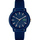Lacoste Herenhorloge 2011234 Blauw Siliconen Kast Blauw Wijzerplaat Mineraalglas 5 ATM