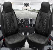 Bremer Sitzbezüge Autostoelhoezen voor BMW 1er Bj 2004-11 – Stoelhoezen voor bestuurder en passagier in Zwart