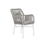 Fijalo Home ESPRIT Tuinstoel Wit Grijs Aluminium Synthetische rotan 57 x 63 x 84 cm