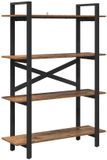 vidaXL Boekenplank 4-laags 100 x 33.5 x 64 cm Bewerkt hout Oud hout