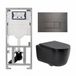 Geberit QeramiQ Dely Swirl Toiletset - Noir mat