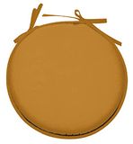 Stof Lovely CASA Stoelkussen, Ø 40 cm, 100% polyester, kleur curry, model Nelson