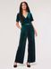 Apricot Fluwelen wikkel-culotte-jumpsuit