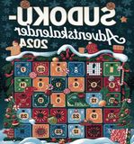 Merkloos / Sans marque oCreon Sudoku Adventskalender 2024 - 24 Dagen Puzzels voor Geestelijke Uitdaging en Feestplezier