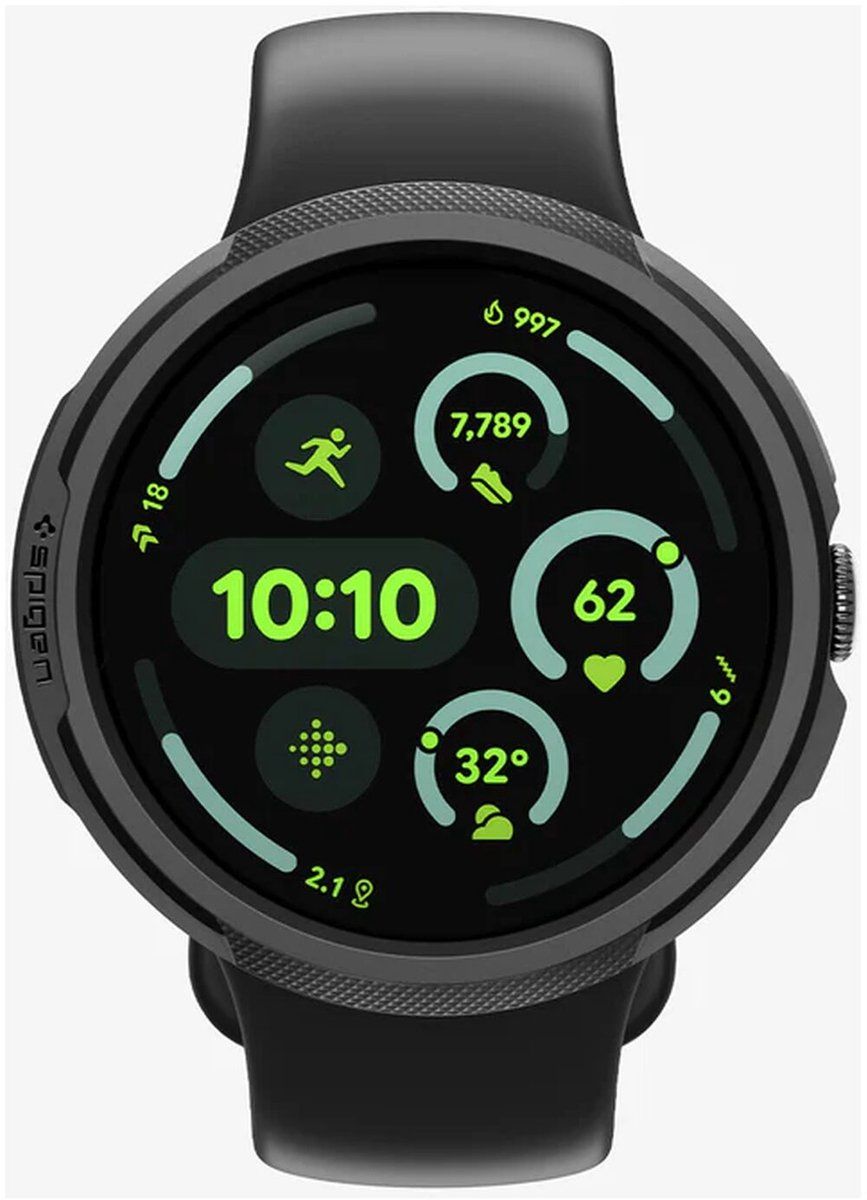 Spigen Liquid Air - Hoesje Geschikt voor Google Pixel Watch 4-45MM - Bumper Case Matte Zwart