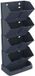 vidaXL Plantenbakkenset - 4 stuks - Verticaal - Antraciet