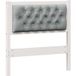 Tête de lit bois massif en pin blanc et gris clair 80 cm