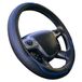Centauro Stuurhoes voor auto, universeel, zwart, blauw, kunstleer, 37-39 cm, antislip, ademend, carbon-effect