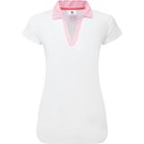 FootJoy Polo Afwerking Lisle, wit/roze