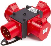 Merkloos HBM 400 Volt 3 Voudig Verdeelblok 16 Ampère