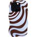 Selencia Vivid Wavy Backcover met MagSafe voor de Apple iPhone 16 Pro - Dream Swirl Chocolate