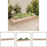 vidaXL Verhoogde Plantenbak - 240x45x25 cm - Massief Vurenhout