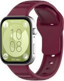 By Qubix - Siliconen Outdoor band - Wijnrood - Geschikt voor Huawei Watch Fit 3 / 4 / 4 Pro