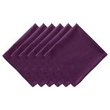 DII Tafelblad Collectie, Katoen, Aubergine, 20" x 20" (Set van 6)