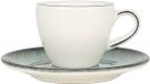 Bonna Madera - Tasse à expresso & soucoupe - 80 cc - Porcelaine - set de 6
