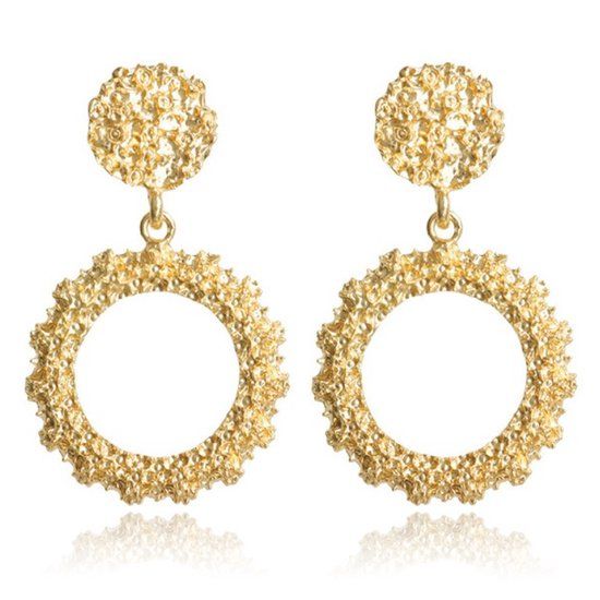 Cilla Jewels Lookinggoodtoday Cilla Chunky Ronde Oorbellen - Goudkleurig