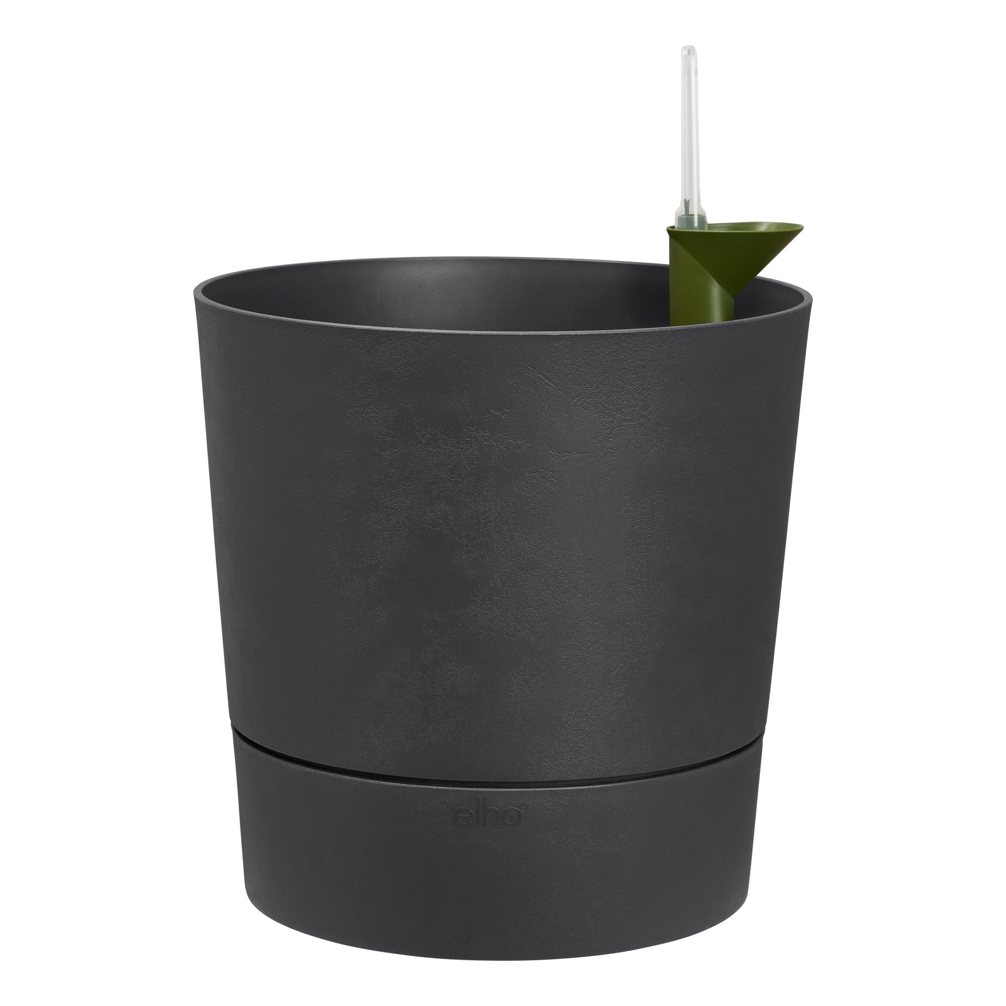 Elho Greensense Aqua Care Rond 30 Bloempot - Grijs - Ø 29.5 x H 29.1 cm - 100% Gerecycled Plastic