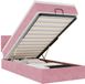 vidaXL Pouf de lit avec matelas et LED 80x200 cm velours rose