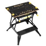 STANLEY STST83800-1 Établi de menuiserie 2 en 1 - Bambou, Acier - Pliable - Hauteur réglable - Charge max 250 kg