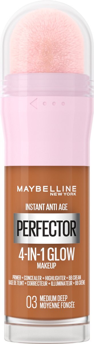 Maybelline New York - Instant Anti-Age Perfector 4-in-1 Glow - Medium Deep - Primer, Concealer, Highlighter en BB-Cream in één - 20 ml