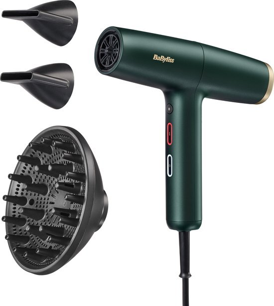 BaByliss Air Power Pro D6555DE Föhn - 200 km/u blaassnelheid - Föhn met diffuser - Stil/Krachtig/Effectief - Salonwaardige resultaten