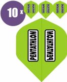 ABC Darts - Dart Flights - Pentathlon classic Lime Groen - 10 sets (30 st.)