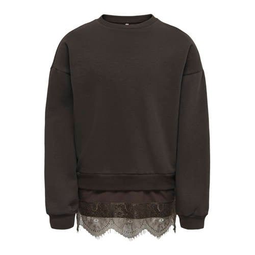 ONLY KIDS ONLY GIRL sweater - donkerbruin
