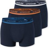 Uncover by Schiesser Schiesser Uncover 3 Pack Shorts Heren Onderbroek - Donkerblauw - UNCOVER Cotton