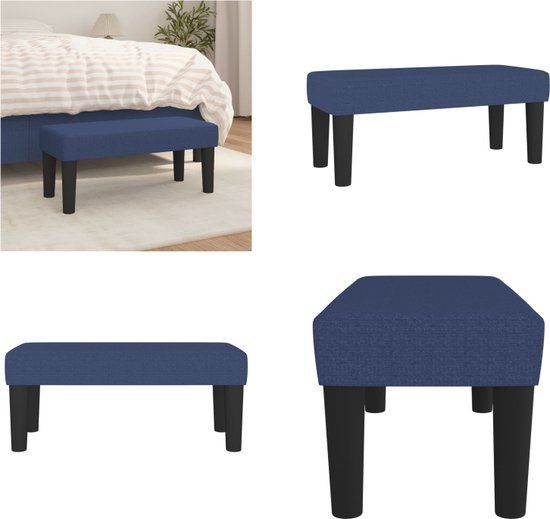 vidaXL Bankje 70x30x30 cm stof blauw