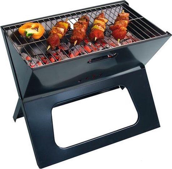 Gizzys Notebook BBQ - Draagbare barbecue - RVS - Zwart
