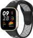 By Qubix Qubix Siliconen sportband Zwart met grijs Geschikt voor Xiaomi Redmi Watch 3