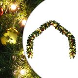 vidaXL Guirlande de Noël décorée de boules de Noël et de lumières LED 20 m