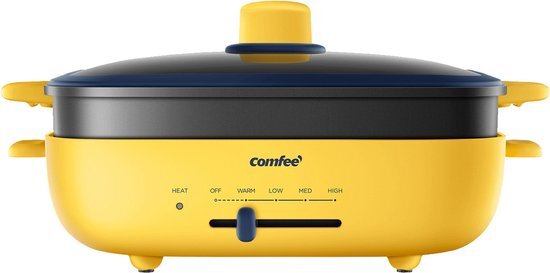 Comfee Multifunctionele grill MC-DH3020A2, elektrische pan, 1300 W, geel