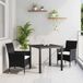 Maison Exclusive - Ensemble de jardin, 3 pièces, noir, en polyrotin